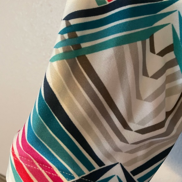 Eliza J Pink Teal and Red Jersey Dress size 6 - Picture 9 of 10